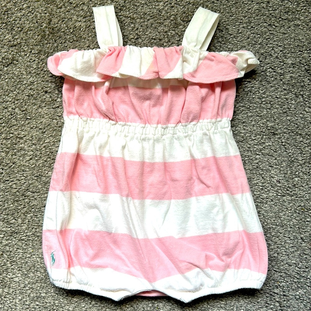 Pink and white Ralph Lauren romper